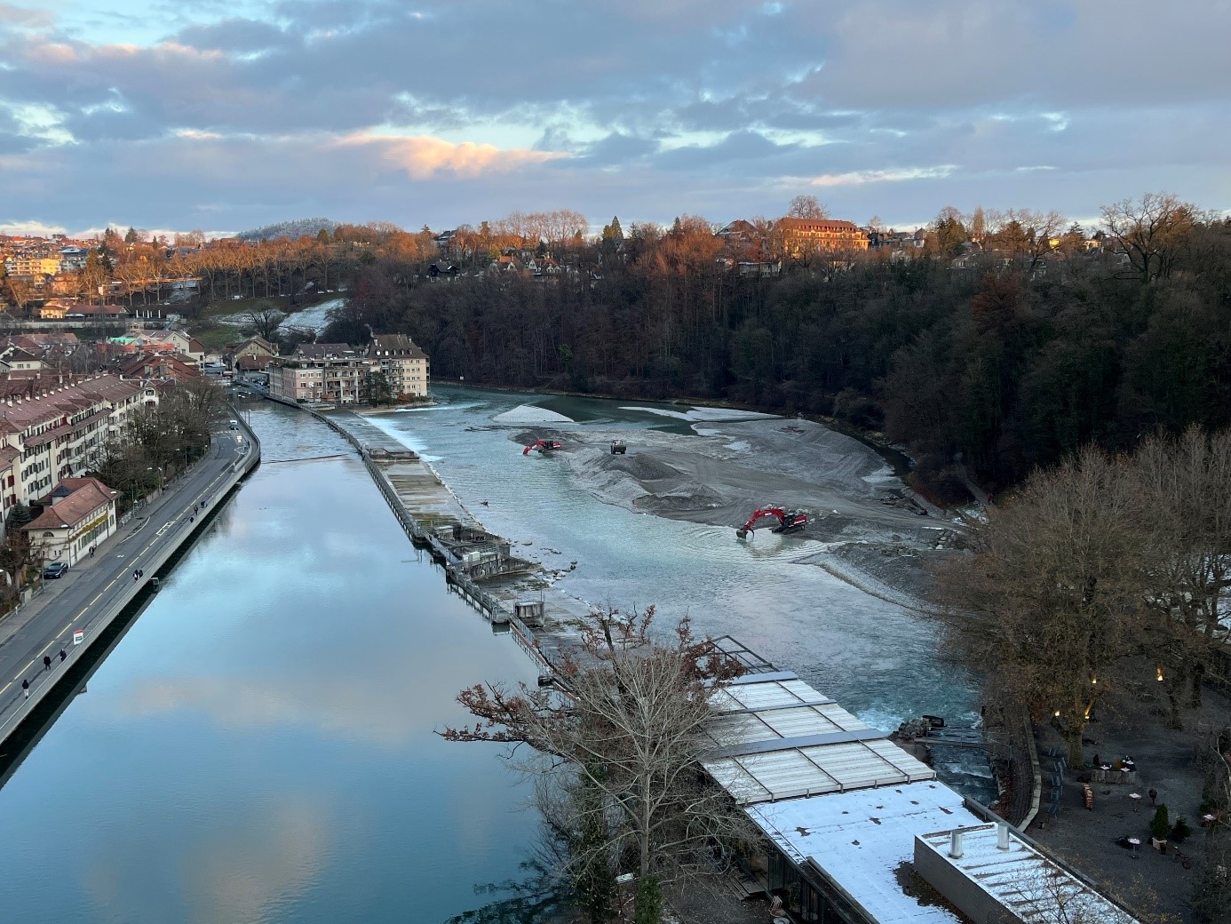 Gewässerunterhalt Aare, Copyright Tiefbauamt des Kantons Bern